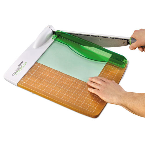 Image of Westcott® 16717 Carbotitanium Guillotine Paper Trimmer, 30 Sheets, 12" Cut Length, Metal/wood Composite Base, 14 X 22