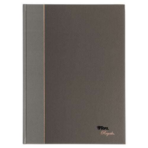 Image of TOPS 25232 Royale Casebound Business Notebooks, 1-Subject, Medium/college Rule, Black/gray Cover, (96) 11.75 X 8.25 Sheets