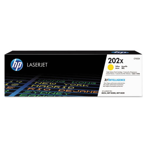 Image of HP CF502X HP 202x, (cf502x) High-Yield Yellow Original Laserjet Toner Cartridge