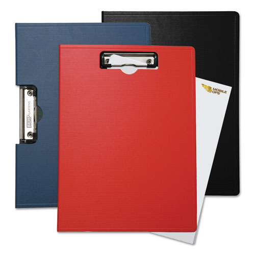 Image of Mobile OPS® 61634 Portfolio Clipboard with Low-Profile Clip, Portrait Orientation, 0.5" Clip Capacity, Holds 8.5 x 11 Sheets, Black