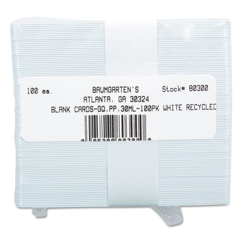 Image of SICURIX® BAU80300 Sicurix Blank Id Card, 2 1/8 X 3 3/8, White, 100/pack