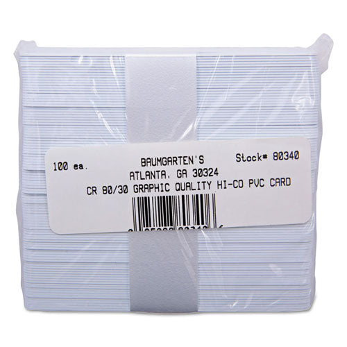 Image of SICURIXÂ® Sicurix Blank Id Card With Magnetic Strip, 2 1/8 X 3 3/8, White, 100/pack