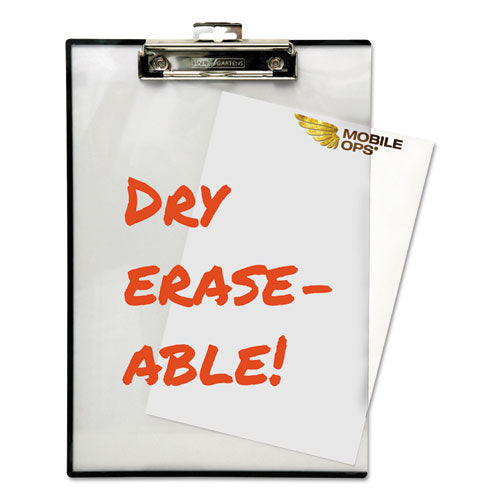 Image of Mobile OPS® BAUTA1611 Quick Reference Clipboard, 0.5" Clip Capacity, Holds 8.5 x 11 Sheets, Clear