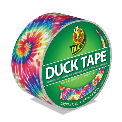 Image of Duck® DUC283268 Colored Duct Tape, 3" Core, 1.88" X 10 Yds, Multicolor Love Tie Dye