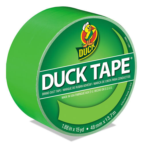 Image of Duck® 1265018 Colored Duct Tape, 3" Core, 1.88" X 15 Yds, Neon Green