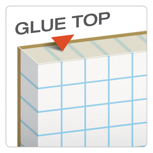 Image of TOPS 33041 Quadrille Pads, Quadrille Rule (4 sq/in), (50) White 8.5 x 11 Sheets