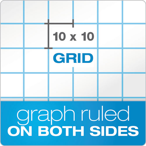 Image of TOPS 35101 Cross Section Pads, Quadrille Rule (10 sq/in, 1 sq/in), (50) White 8.5 x 11 Sheets