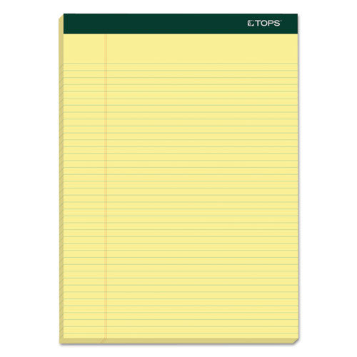 Image of TOPS 63376 Double Docket Ruled Pads, Narrow Rule, (100) Canary Yellow 8.5 x 11 Sheets, 6/Pack