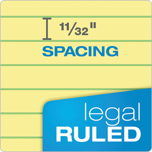 Image of TOPS Docket Ruled Perforated Pads, Wide/Legal Rule, (50) Canary Yellow 8.5 x 11 Sheets, 12/Pack