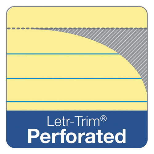 Image of TOPS 63900 Docket Gold Ruled Perforated Pads, Narrow Rule, (50) Canary Yellow 5 x 8 Sheets, 12/Pack