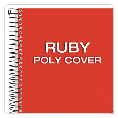 Image of TOPS 73505 Color Notebooks, 1-Subject, Narrow Rule, Ruby Red Cover, (100) 8.5 x 5.5 White Sheets