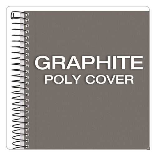 Image of TOPS 73507 Color Notebooks, 1-Subject, Narrow Rule, Graphite Cover, (100) 8.5 x 5.5 White Sheets