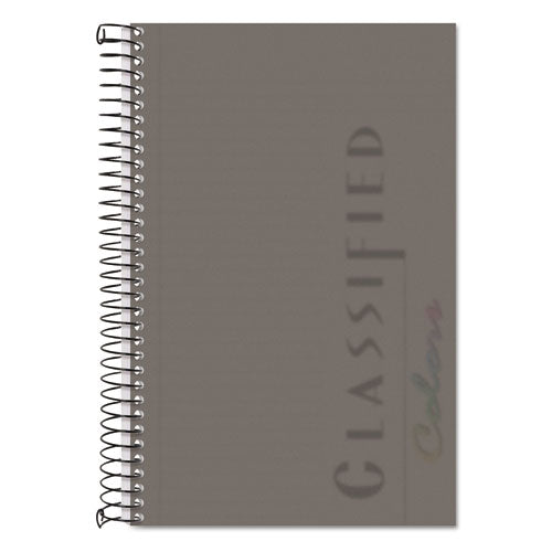 Image of TOPS 73507 Color Notebooks, 1-Subject, Narrow Rule, Graphite Cover, (100) 8.5 x 5.5 White Sheets
