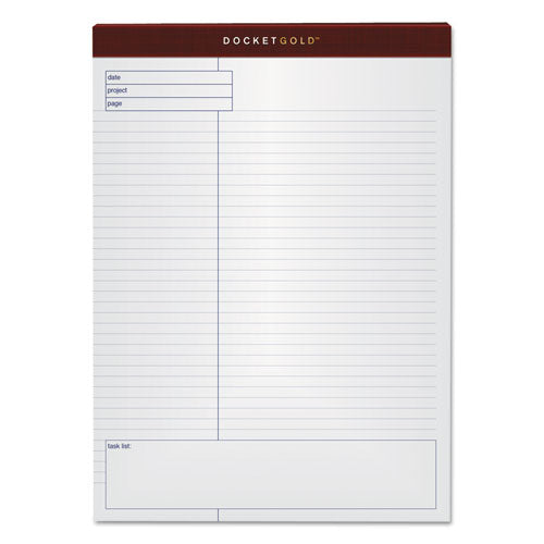 Image of TOPS 77102 Docket Gold Planning Pads, Project-Management Format and Quadrille Rule (4 sq/in), (40) White 8.5 x 11 Sheets, 4/Pack