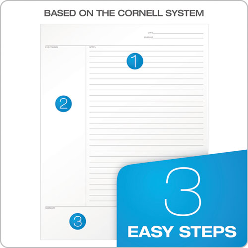 Image of TOPS FocusNotes Notebook, 1-Subject, Lecture/Cornell Rule, Blue Cover, (100) 11 x 9 Sheets