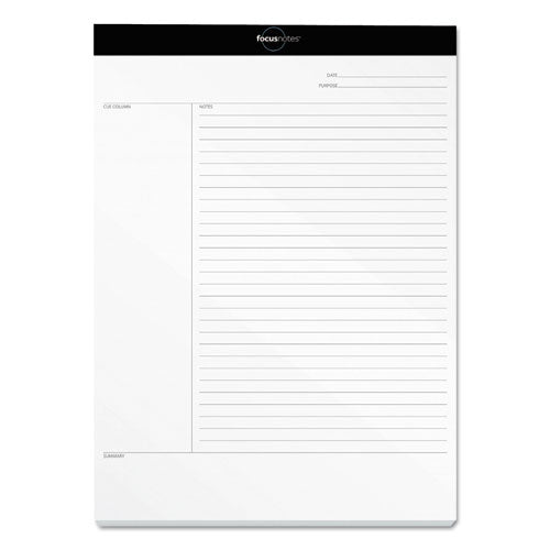 Image of TOPS 77103 FocusNotes Legal Pad, Meeting-Minutes/Notes Format, (50) White 8.5 x 11 Sheets