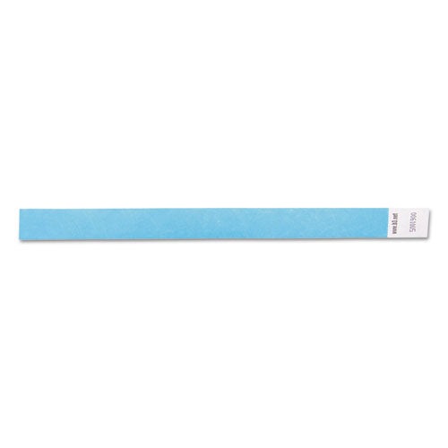 Image of SICURIX® 85030 Security Wristbands, Sequentially Numbered, 10" x 0.75", Blue, 100/Pack