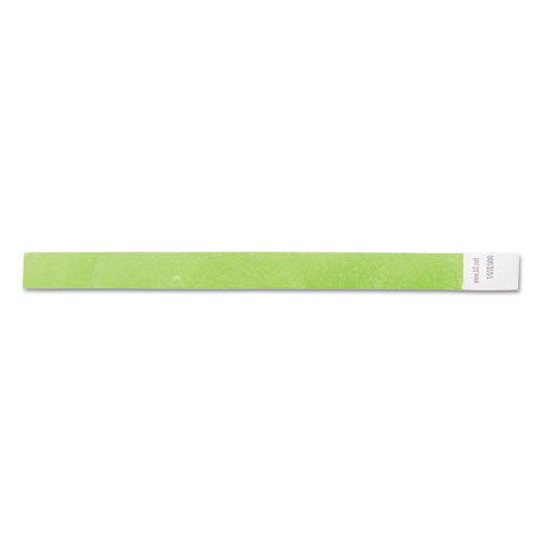 Image of SICURIX® 85060 Security Wristbands, Sequentially Numbered, 10" x 0.75", Green, 100/Pack