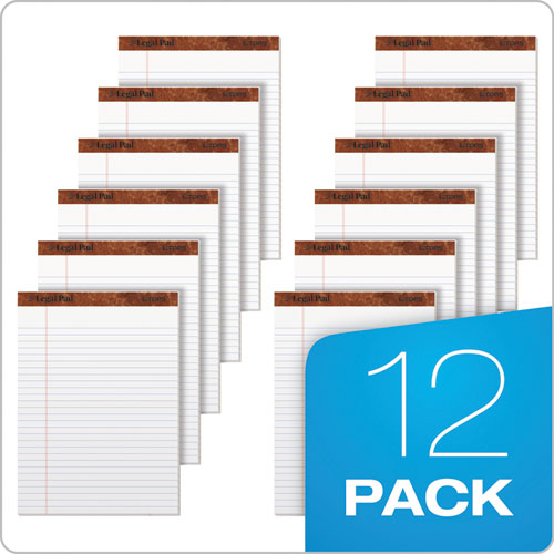 Image of TOPS The Legal Pad Ruled Perforated Pad, Wide/Legal Rule, (50) White 8.5 x 11.75 Sheets, Dozen