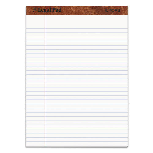 Image of TOPS The Legal Pad Ruled Perforated Pad, Wide/Legal Rule, (50) White 8.5 x 11.75 Sheets, Dozen