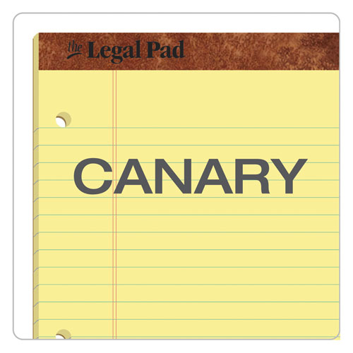 Image of TOPS 75351 The Legal Pad Ruled Perforated Pads, Wide/Legal Rule, (50) Canary Yellow 8.5 x 11 Sheets, Dozen