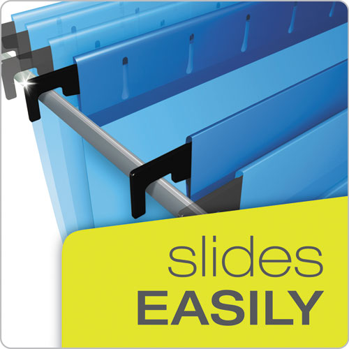 Image of Pendaflex® 59202 SureHook Reinforced Extra-Capacity Hanging Box File, 1 Section, 2" Capacity, Letter Size, 1/5-Cut Tabs, Blue, 25/Box
