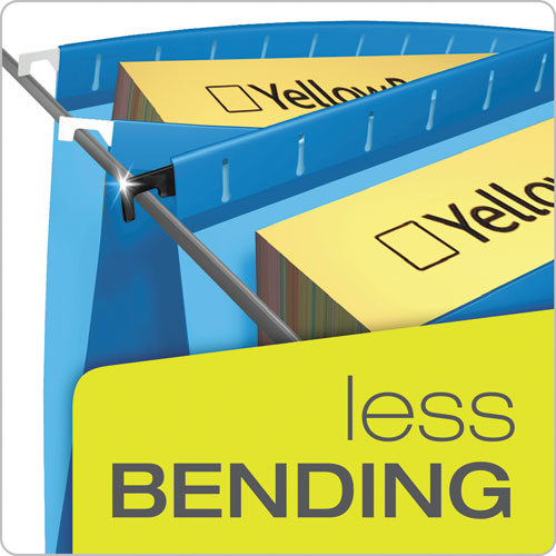 Image of Pendaflex® 59203 SureHook Reinforced Extra-Capacity Hanging Box File, 1 Section, 3" Capacity, Letter Size, 1/5-Cut Tabs, Blue, 25/Box