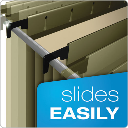 Image of Pendaflex® 09217 SureHook Hanging Pocket File, Letter Size, 1/5-Cut Tabs, Standard Green, 4/Pack