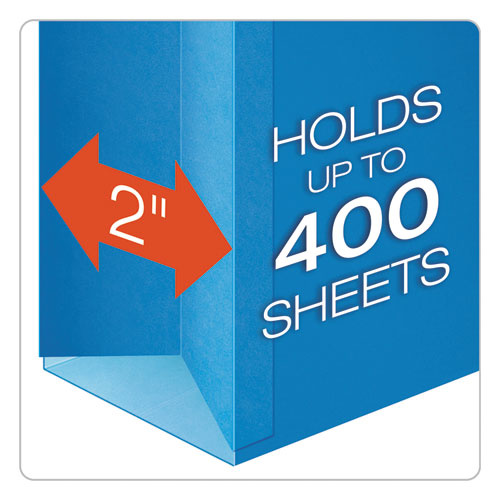 Image of Pendaflex® 59202 SureHook Reinforced Extra-Capacity Hanging Box File, 1 Section, 2" Capacity, Letter Size, 1/5-Cut Tabs, Blue, 25/Box