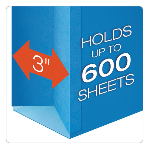 Image of Pendaflex® 59203 SureHook Reinforced Extra-Capacity Hanging Box File, 1 Section, 3" Capacity, Letter Size, 1/5-Cut Tabs, Blue, 25/Box