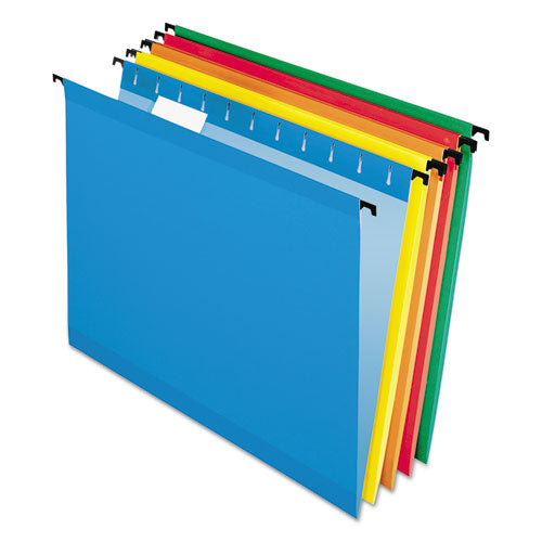 Image of Pendaflex® 6153 1/5 ASST SureHook Hanging Folders, Legal Size, 1/5-Cut Tabs, Assorted Colors, 20/Box