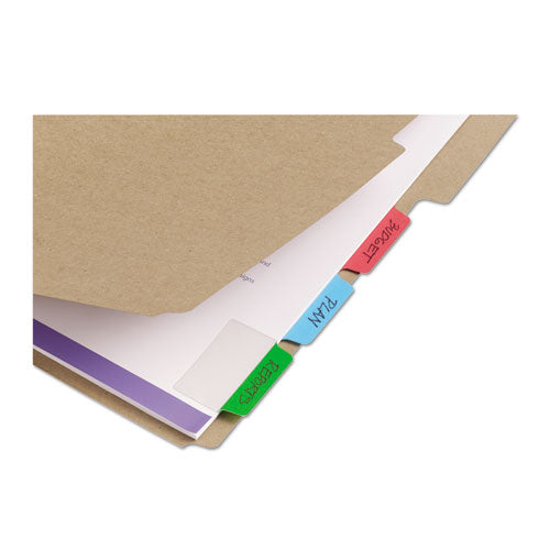 Image of AveryÂ® Ultra Tabs Repositionable Tabs, Standard: 2" x 1.5", 1/5-Cut, Assorted Colors (Blue, Green and Red), 24/Pack