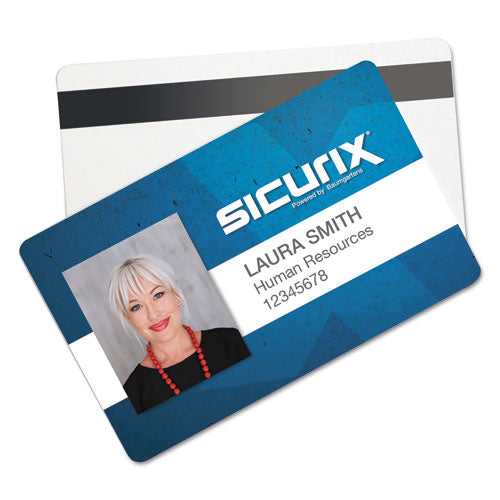 Image of SICURIXÂ® Sicurix Blank Id Card With Magnetic Strip, 2 1/8 X 3 3/8, White, 100/pack