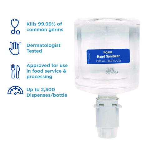 Image of Georgia Pacific® Professional 43335 Pacific Blue Ultra Foam Hand Sanitizer Refill For Manual Dispensers, 1,000 Ml, Fragrance-Free, 4/carton