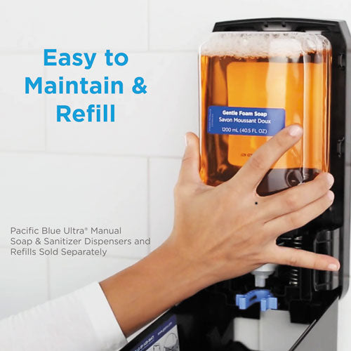 Image of Georgia Pacific® Professional 43819 Pacific Blue Ultra Foam Soap Manual Dispenser Refill, Antimicrobial, Pacific Citrus Scent, 1,200 mL, 4/Carton