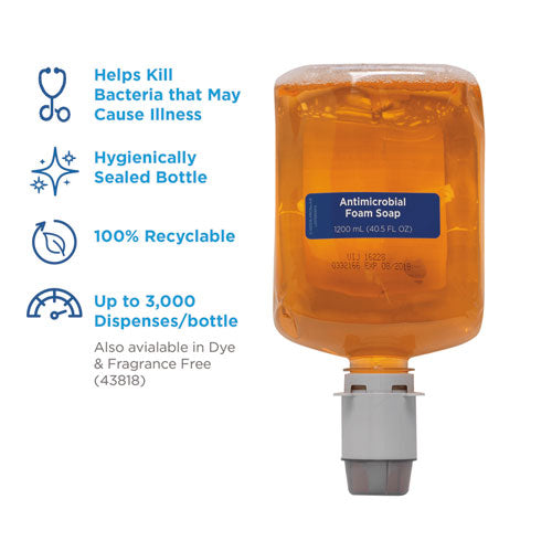 Image of Georgia Pacific® Professional 43819 Pacific Blue Ultra Foam Soap Manual Dispenser Refill, Antimicrobial, Pacific Citrus Scent, 1,200 mL, 4/Carton