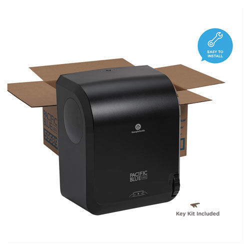 Image of Georgia Pacific® Professional 59589 Pacific Blue Ultra Paper Towel Dispenser, Mechanical, 12.9 X 9 X 16.8, Black