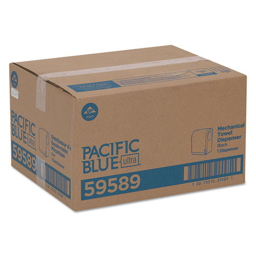 Image of Georgia Pacific® Professional 59589 Pacific Blue Ultra Paper Towel Dispenser, Mechanical, 12.9 X 9 X 16.8, Black