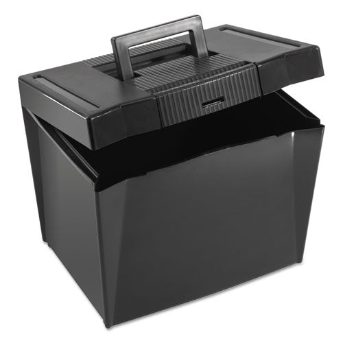 Image of Pendaflex® 20861 Portable Letter Size File Box, Letter Files, 13.5" X 10.25" X 10.88", Black