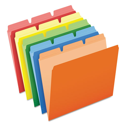 Image of Pendaflex® 42338 Ready-Tab Reinforced File Folders, 1/3-Cut Tabs: Assorted, Letter Size, Assorted Colors, 50/Pack