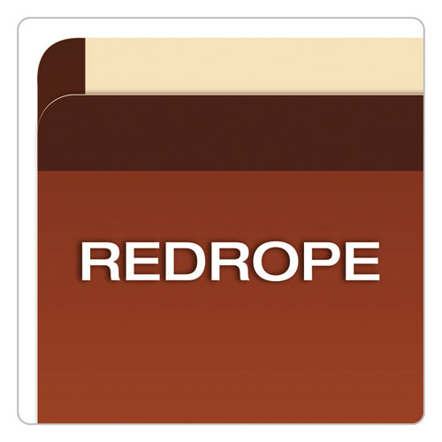 Image of Pendaflex® 085565 Premium Reinforced Expanding File Pockets, 5.25" Expansion, Legal Size, Red Fiber, 5/box