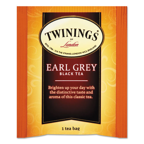 Image of TWININGS® TNA51728 Tea Bags, Earl Grey, 1.76 Oz, 25/box