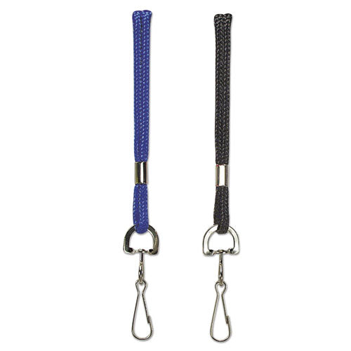 Image of SICURIX® BAU68903 Rope Lanyard, Metal Hook Fastener, 36" Long, Nylon, Blue
