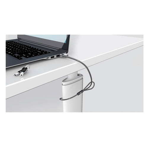 Image of Kensington® MicroSaver 2.0 Keyed Laptop Lock, 6 ft Steel Cable, Silver, 2 Keys