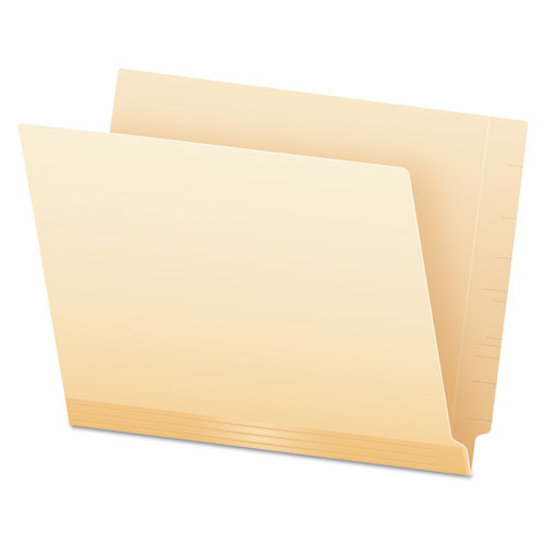 Image of Pendaflex® 11035 Manila Laminated Spine Shelf File Folders, Straight Tabs, Letter Size, Manila, 100/Box