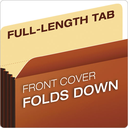 Image of Pendaflex® 64264 File Pocket with Tyvek, 3.5" Expansion, Legal Size, Redrope, 10/Box
