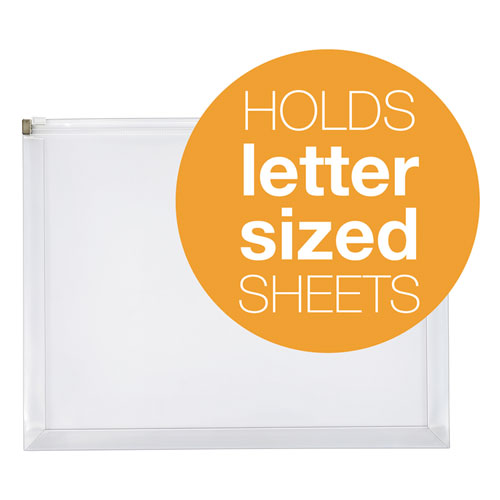 Image of Pendaflex® 84190GW Poly Zip Envelope, Zipper Closure, 10 X 13, Clear, 5/pack