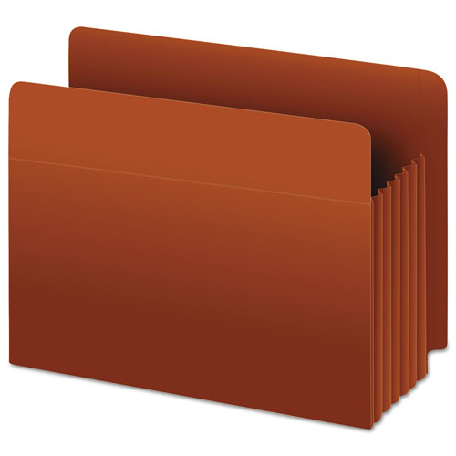 Image of PendaflexÂ® Heavy-Duty End Tab File Pockets, 3.5" Expansion, Legal Size, Red Fiber, 10/box