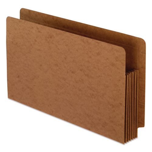 Image of Pendaflex® 95565EE Heavy-Duty End Tab File Pockets, 5.25" Expansion, Legal Size, Red Fiber, 10/box