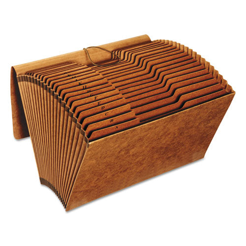 Image of Pendaflex® R119ALHD Heavy-Duty Expanding File with Reinforced Flap, 21 Sections, Elastic Cord Closure, 1/3-Cut Tabs, Legal Size, Redrope
